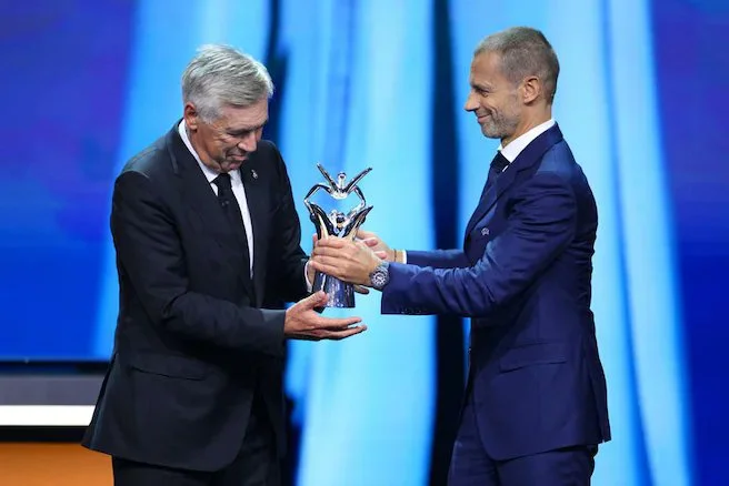 كارلو أنشيلوتي يفوز بجائزة أفضل مدرب في أوروبا