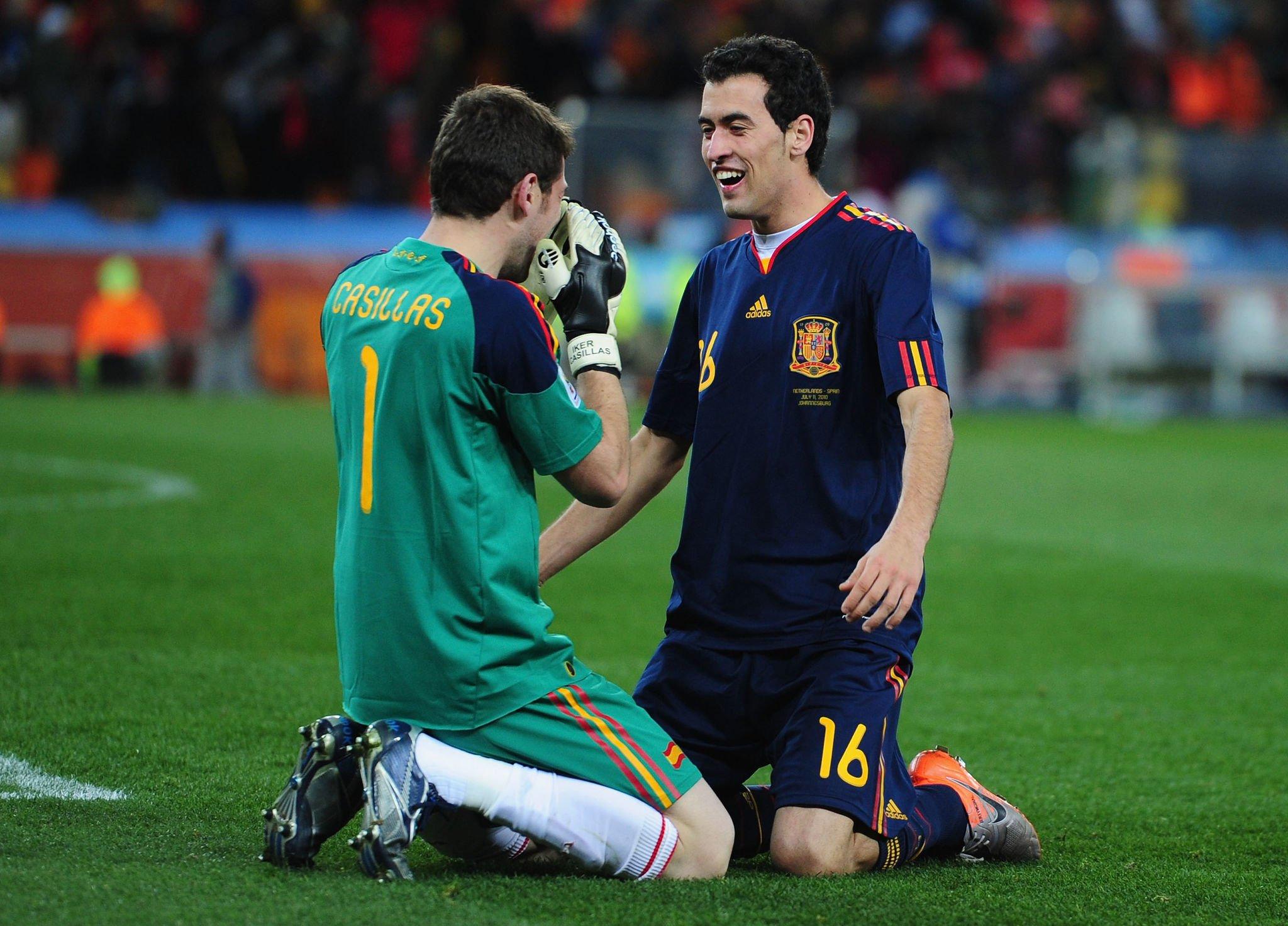 سيرجيو بوسكيتس هو العضو الوحيد في المنتخب الإسباني الذي فاز بكأس العالم عام 2010